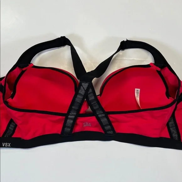VSX Sport Victoria’s Secret Front Zip Sports Bra 36DD High Impact Red - Picture 6 of 11